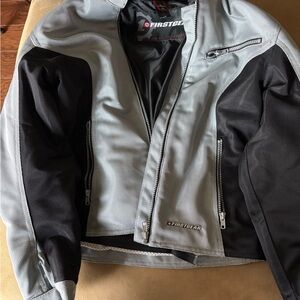 First Gear Motorcycle Women’s Black and Gray Jacket